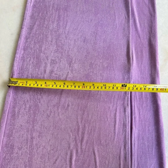 Cider Lavender Midi Dress Flirty Thigh High Stretchy Fabric Bustier Neckline - Picture 5 of 10